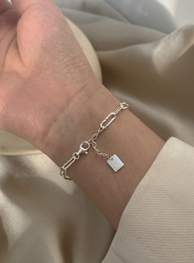 新款方形车花波光纯银