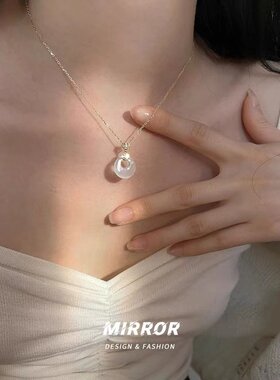 白玉髓925银十字链女新颖项链