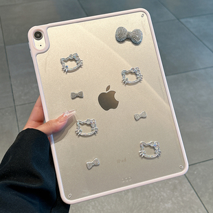 立体闪钻2025新款ipad11平板保护套air7/6透明亚克力A2602第9代10.2寸硬壳防弯2022款ipad10适用苹果8电脑9.7
