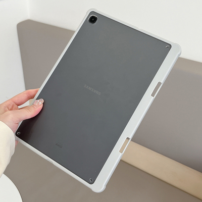 三星tab S10+保护套S8+12.4平板S6LITE简约10.4带笔槽A9+11寸磨砂亚克力S7FE适用S9FE+硬壳S7/S8/S9防弯X700