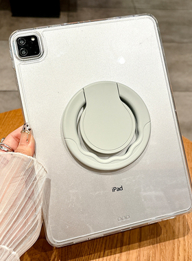 2025新款ipad11保护套旋转支架10代10.9寸无笔槽air6/5/4透明3亚克力789代防摔10.2寸防弯mini7简约pro11硬壳
