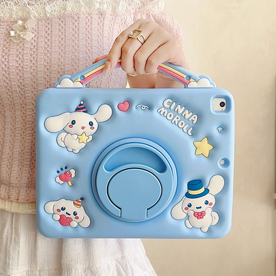 手提彩虹玉桂狗ipad11保护套360旋转air7可爱mini7卡通air4硅胶ipad9全包ipad10适用pro11平板壳第五6代A1893