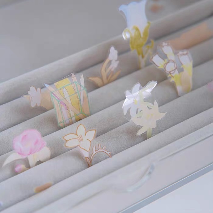 满49包邮｜Nemosissy原创胶带分装纸春森林白繁星PET手帐拼贴现货