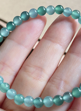 天然翡翠A货蓝水晴水珠珠搭配绿珠卡6，其他卡5.0左右，7.60g