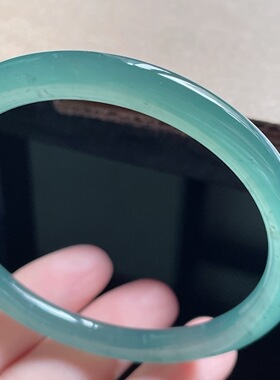 天然翡翠A货蓝水圆条，56-57圈，冰种起胶，56-6.8-6.9，24.48g