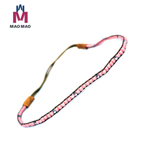 发带夏季薄款简约细甜美串珠网红外出ins运动洗脸发箍发带一体