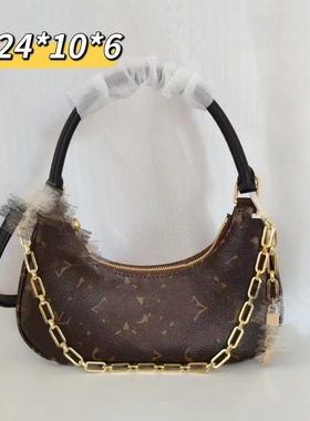 跨境包包驴家Catchy腋下包老花时尚饺子包通勤斜挎包工厂现货直销