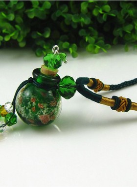 夜光琉璃香薰精油小瓶子毛衣链