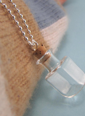 迷你项链小瓶子扩香胎毛吊坠