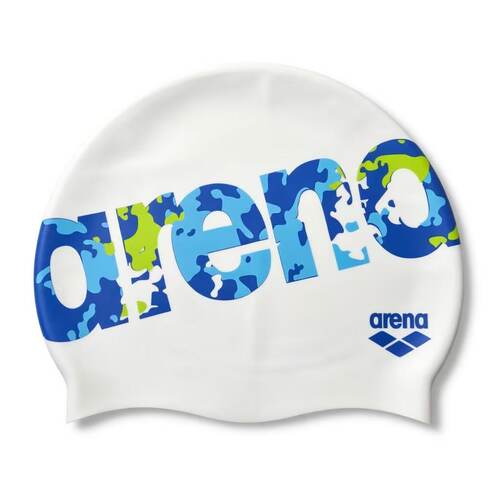 arena阿瑞娜硅胶游泳帽男女卡通印花防水舒适大码成人游泳帽