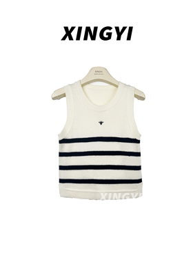 『XINGYI』简约条纹黑白撞色无袖背心XY9356