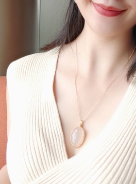 项链14k包金纯手工编织女温柔