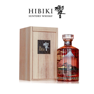 日本SUNTORY三得利HIBIKI 響21年响和风富士山麓木盒限定版威士忌