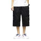 XL-6XL男士夏季薄款工装裤宽松马裤沙滩七分裤加肥加大码2022-P40，男装牛仔裤，星座802