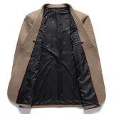 2XL-8XL春装新款格纹大码西服休闲两粒扣西服外套XZ2393P155，男装西服，星座802