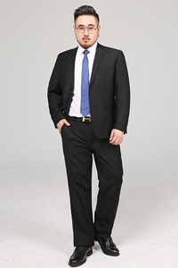 M-10XL春装新款男士西服套装商务工装西装两件套加肥大码187-P175图片