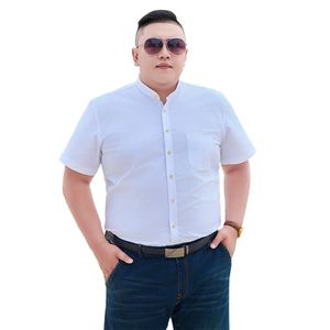 3xl-8XL夏装加大码宽松牛津纺全棉长袖衬衫纯色工装衬衣CS001-P60图片