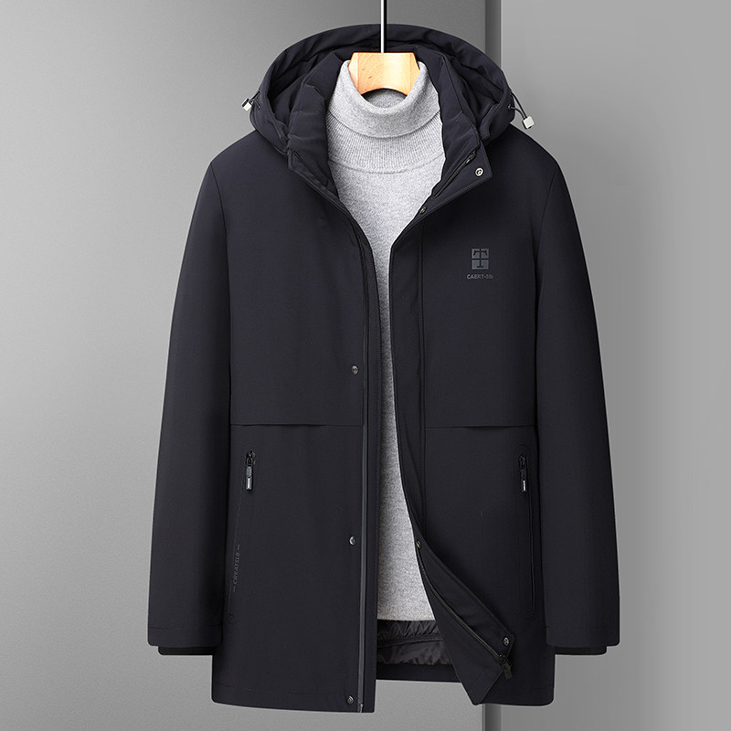 L-7XL内胆可脱卸羽绒衣90%绒中长款羽绒服加肥加大码2259-P255,男装羽绒服,星座802