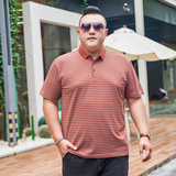 3XL-7XL时尚潮流条纹短袖T恤POLO衫加肥加大码9806P58，男装Polo衫，星座802