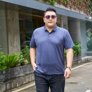 3XL-7XL珠地棉男士polo衫短袖商务休闲翻领保罗衫夏3306P58图片