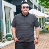 3XL-7XL时尚潮流条纹短袖T恤POLO衫加肥加大码9806P58，男装Polo衫，星座802