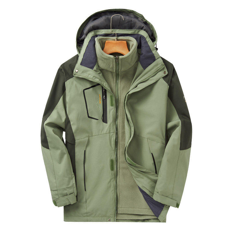 XL-8XL冬装冲锋衣三合一可拆卸内胆外套加绒登山服20207P145-155,男装夹克,星座802