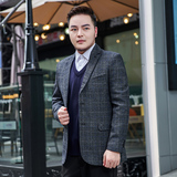 2XL-8XL格子西装男单西潮流春季休闲男士西服加肥大码2115-P165，男装西服套装，星座802