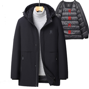 L-7XL内胆可脱卸羽绒衣90%绒中长款羽绒服加肥加大码2259-P255图片