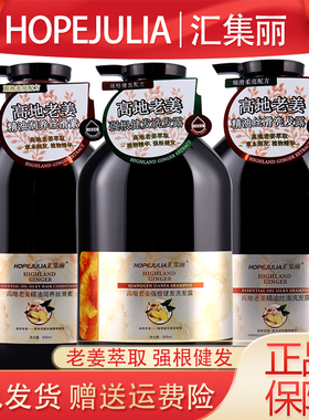 汇集丽高地生姜洗发水清爽蓬松丝滑洗发露强根健发男女士官方正品