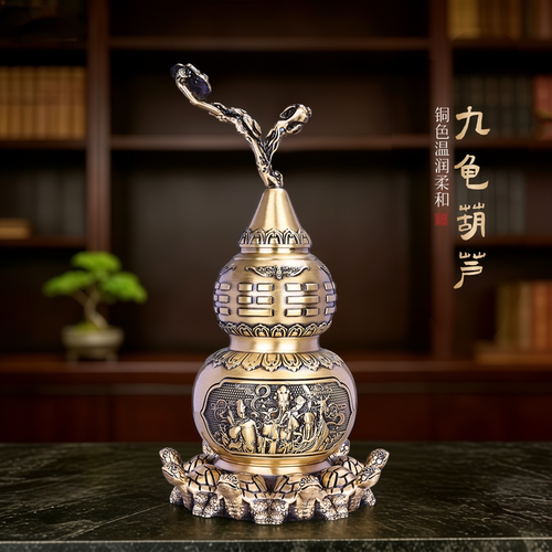 黄铜九龟福禄天医葫芦摆件装饰品