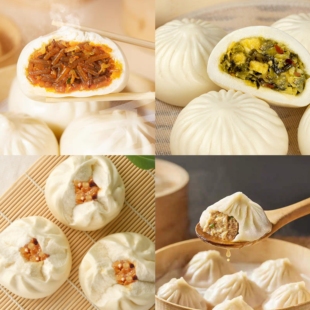 星派粤点广式早茶叉烧包核桃包灌汤小笼包香辣粉丝包酸菜包点面食