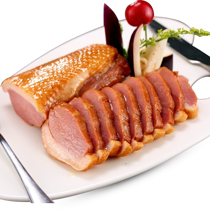 尚品厨房烟熏鸭胸肉1kg 冷冻烟鸭胸即食沙拉黑椒熟鸭脯肉健身西餐