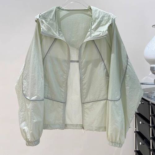 防晒衣女士夏季2025新款防紫外线外套宽松连帽户外防晒服开衫薄款