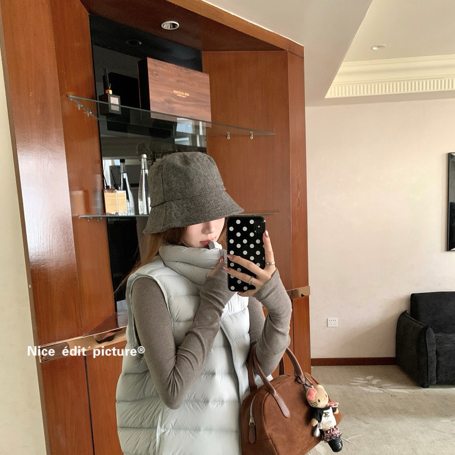 希宥HOUSE 韩系ins穿搭立领保暖排骨棉服马甲