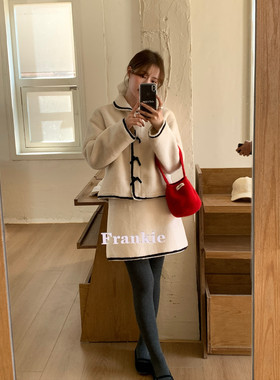 希宥HOUSE 千金氛围感蝴蝶结短外套+半身裙套装千金感百搭韩系女