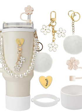 水壶珍珠链条提手斜挎包链珍珠链条包包配件包带珠珠肩带替换带子