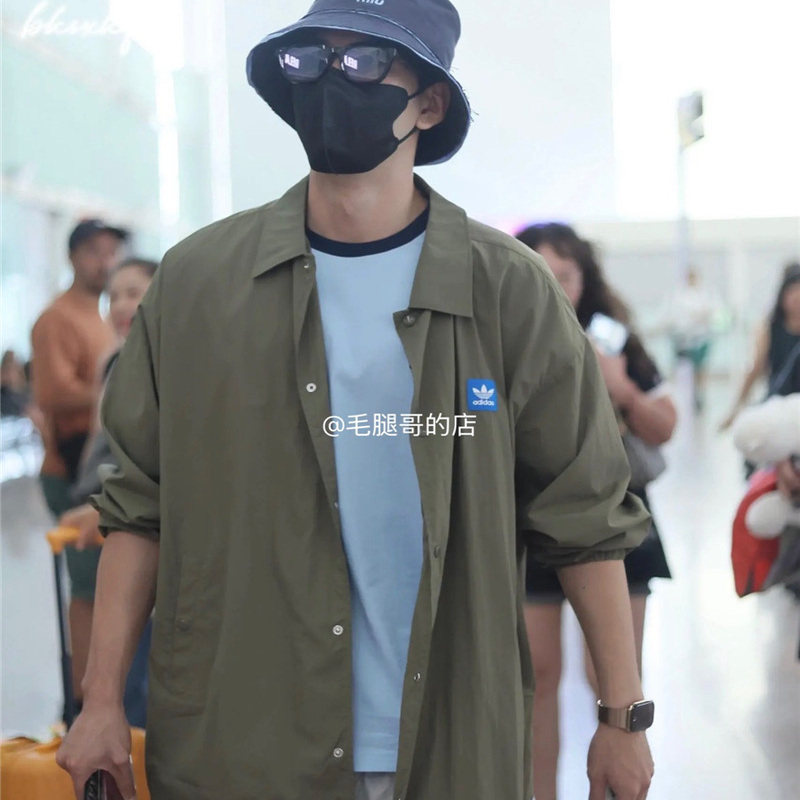Adidas/阿迪达斯正品三叶草男士休闲复古翻领滑板宽松外套 JC6842