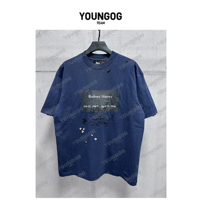 YOG【Paly HollywoodT恤】320克重磅美式潮牌休闲复古男女同款短T