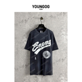 男女同款 YOG 宽松短T恤 Enemy 潮牌美式 Saint Michael×Public
