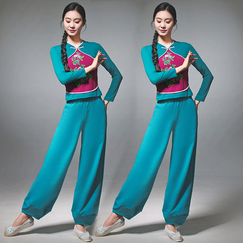 午后骄阳广场舞妹妹爱上庄稼汉舞蹈服陕北舞蹈服装民族风表演套装