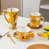 骨瓷马克杯茶杯 玥光宝盒 繁花系列欧式 高档精致小奢华咖啡杯碟