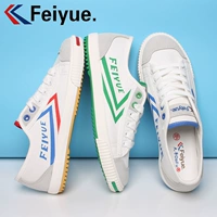 Feiyue / bước nhảy mở nụ cười giày vải mùa hè đôi giày trắng giản dị xu hướng nam nữ theo dõi và lĩnh vực giày thủy triều - Plimsolls giày the thao