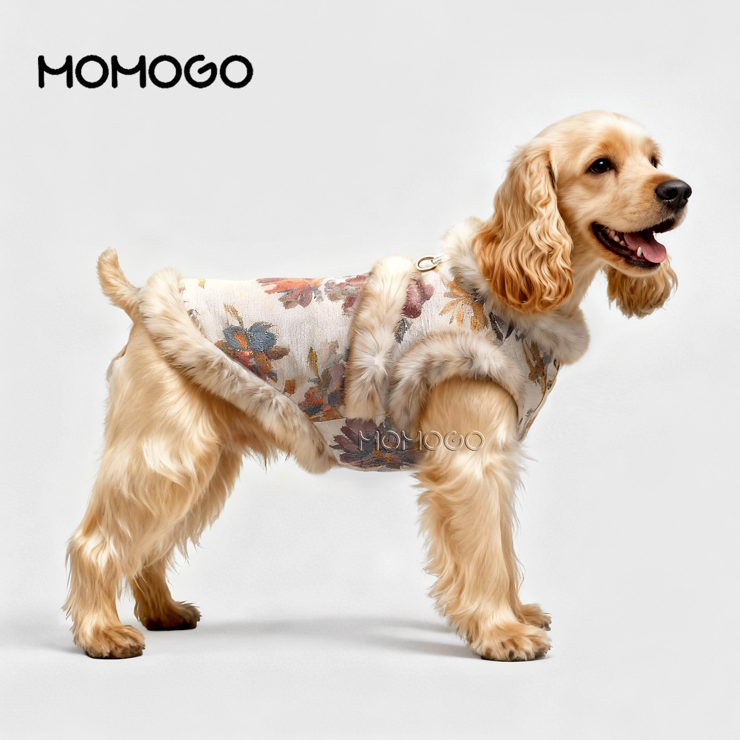 狗狗猫咪唐装新年衣服可牵引马甲