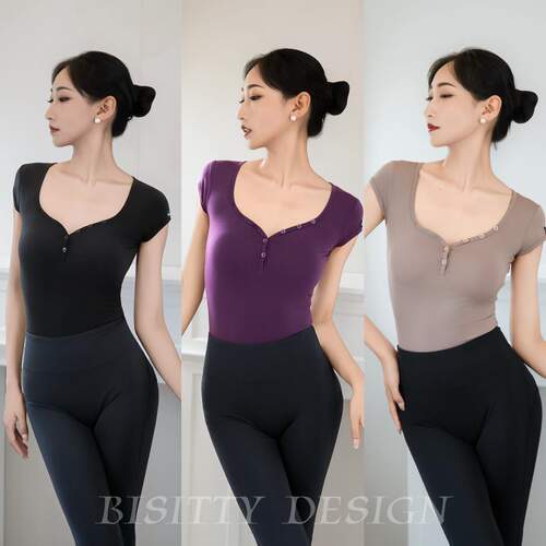 BISITTY舞服半扣心事桃心领排扣