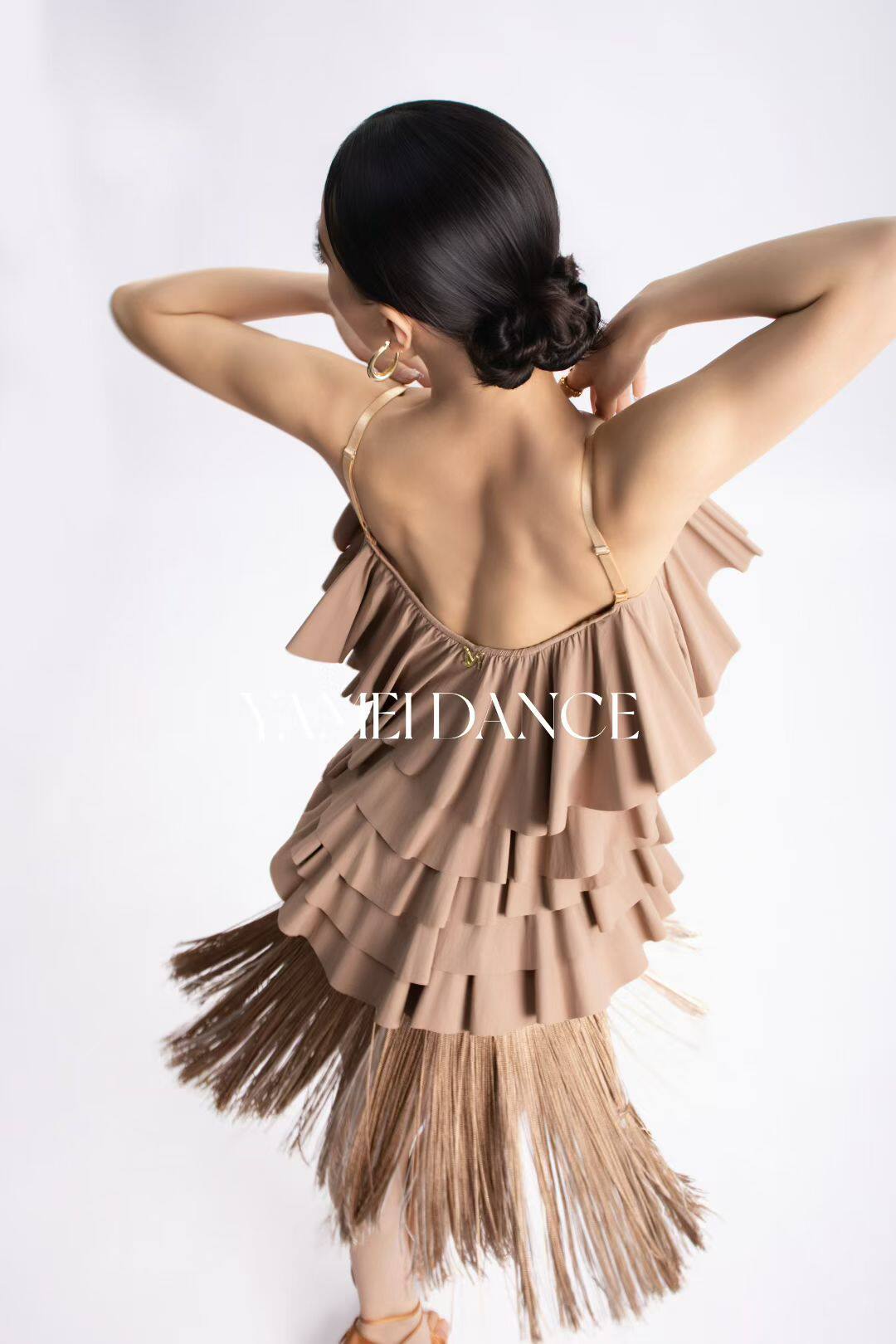 雅美舞服女士拉丁舞流苏半裙经典