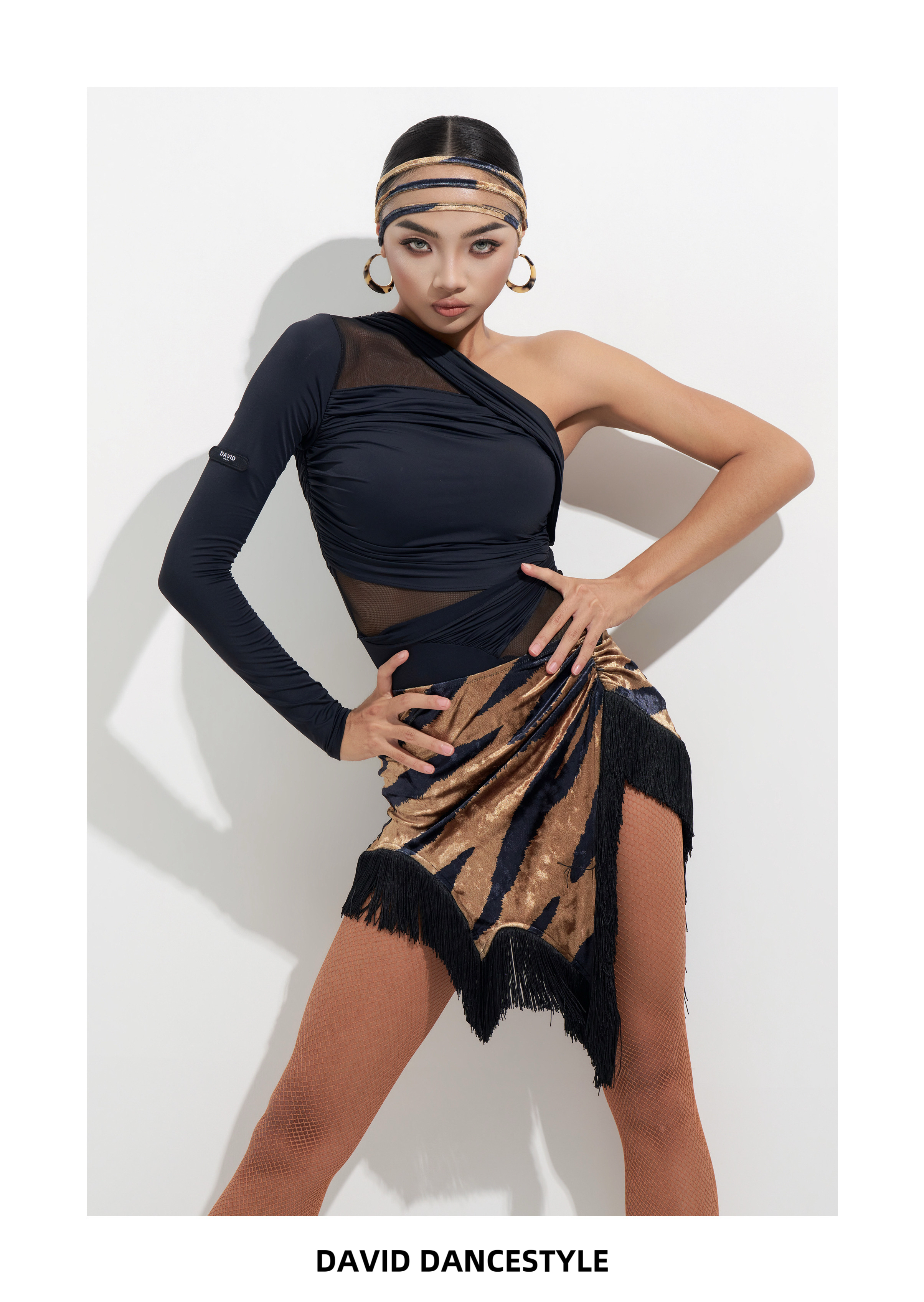 DAVID拉丁舞服连体上衣半身裙