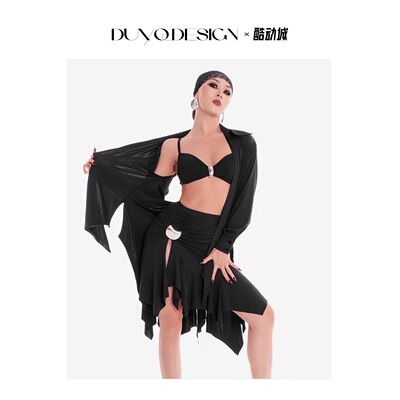 DUYQ山醒濡雨拉丁后背镂空衬衫女