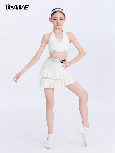 WAVE未午新款拉丁舞服女童玛奇朵