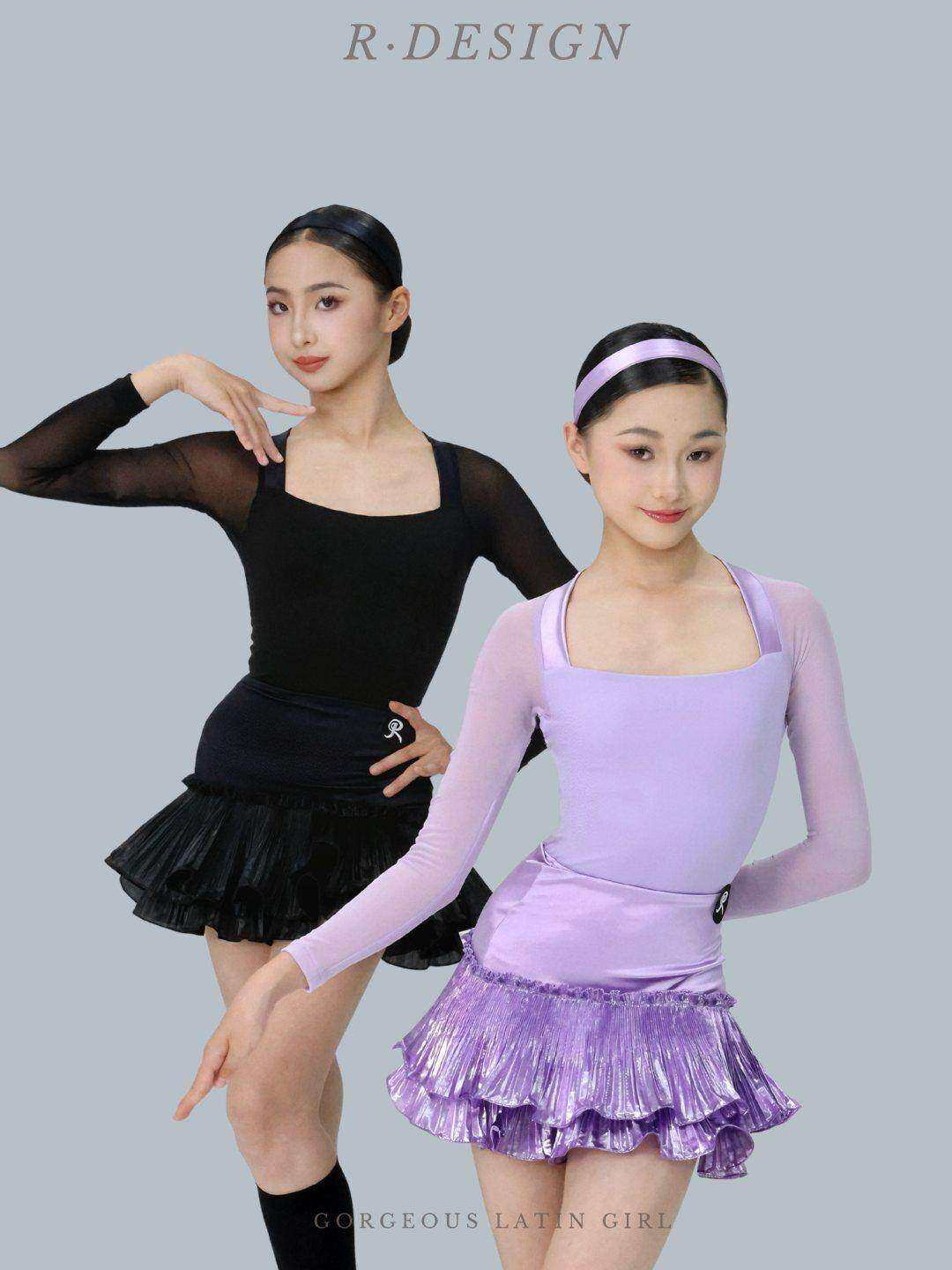 R·DESIGN拉丁舞服网纱练功服