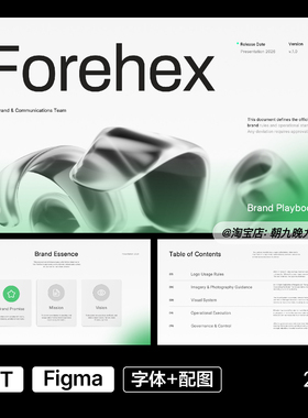 绿黑配色高级小众品牌操作手册品牌指南PPT模板套件Figam源文件03